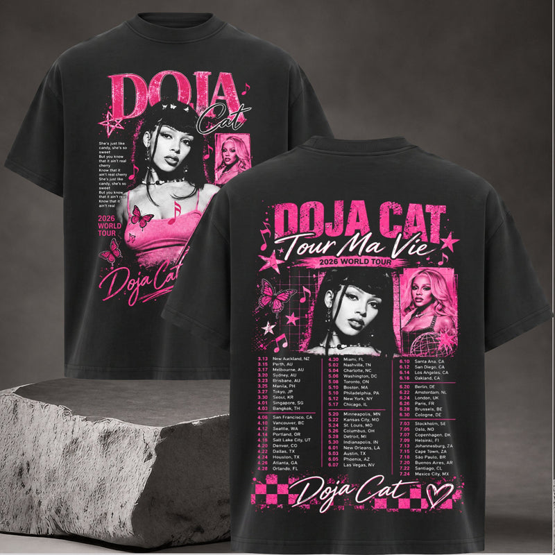 Vintage Doja Cat Tour Ma Vie World Tour Cotton T Shirt