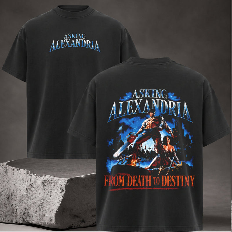Retro Asking Alexandria Post-Hardcore Metalcore Band Graphic Tee T-Shirt