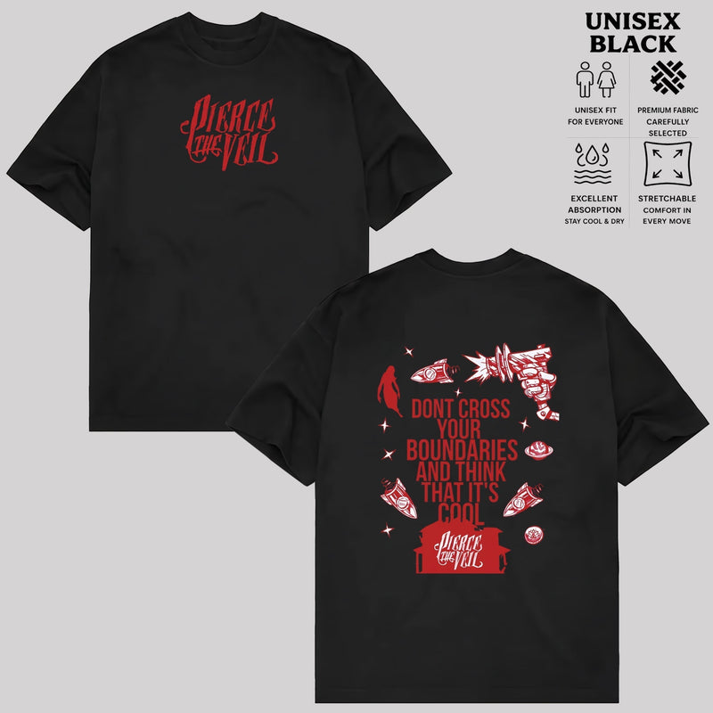 Pierce the Veil Don't Cross Your Boundaries Graphic T-Shirt & Hoodie
