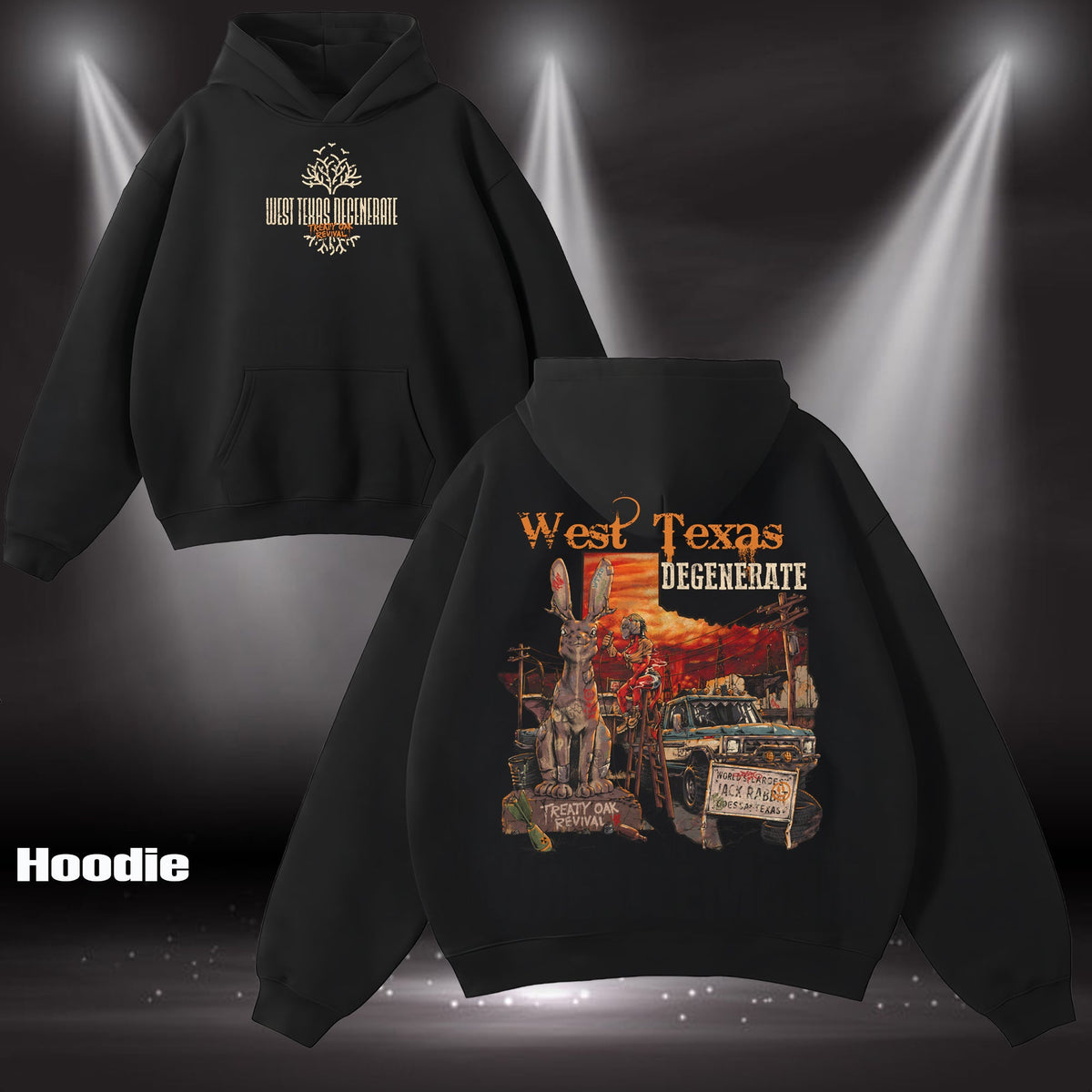 Retro Treaty Oak Revival West Texas Degenerate T-shirt & Hoodie