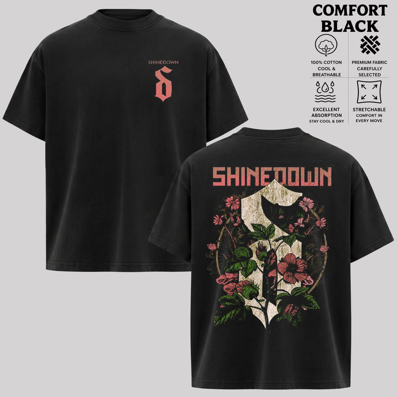 Shinedown EI8HT Flowers T-Shirt Rock Band T-Shirt, Hoodie