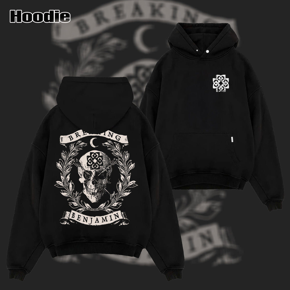 Vintage Breaking Benjamin Band Skull T-shirt & Hoodie