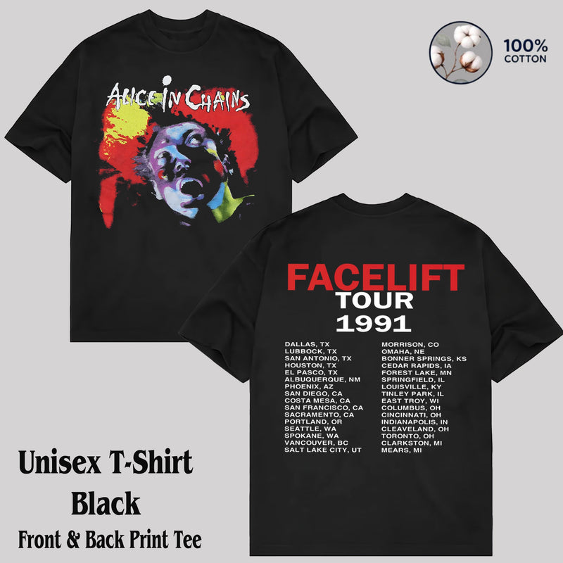 Alice In Chains Facelift 1991 Concert Tour T-Shirt, Hoodie