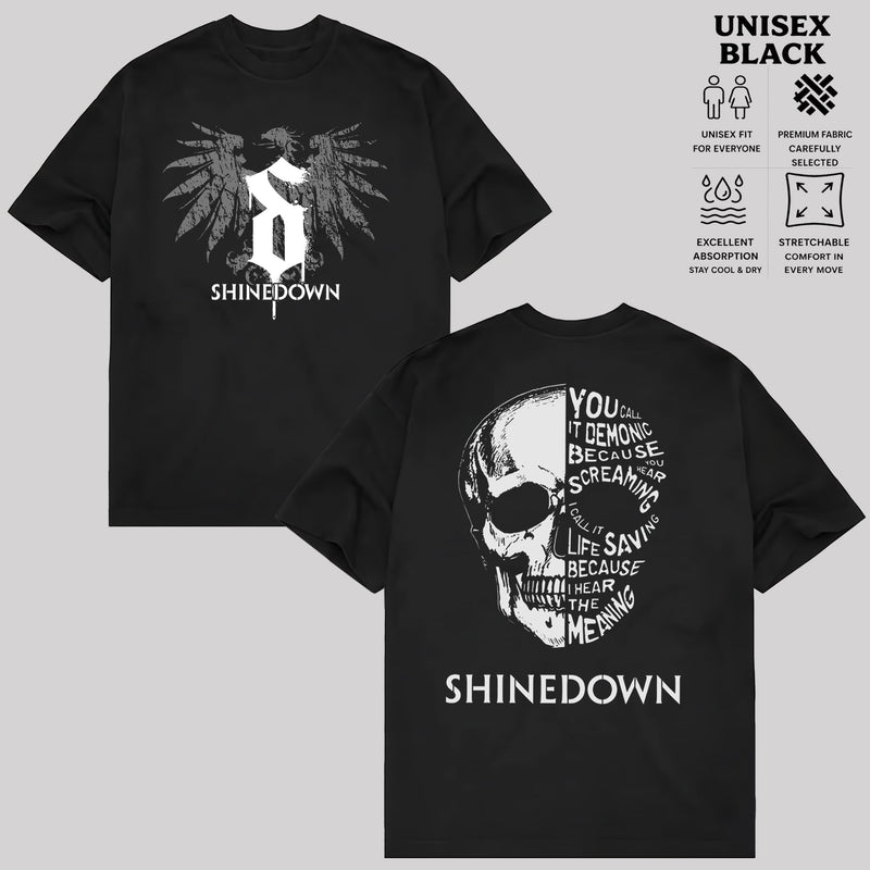 Vintage Shinedown Skull T Shirt & Hoodie